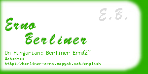 erno berliner business card